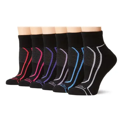 Fruit of the Loom Women Coolzone Cotton Ankle Socks (6 Pack) Black As