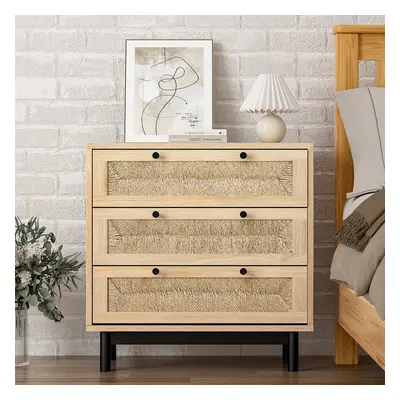 3-Drawer Woven Accent Cabinet