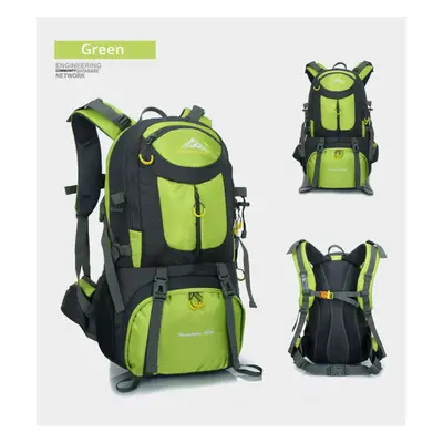 (Green-50L, M) 50/60L Outdoor Camping Backpack Travel Hiking Pack