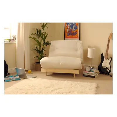 (Natural, Small Single) Comfy Living Albury Futon Sofa Bed