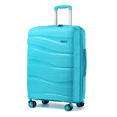 (Robin's Egg Blue, inch) One Or Four Pieces Lightweight PP Hard Shell Suitcase With TSA Lock