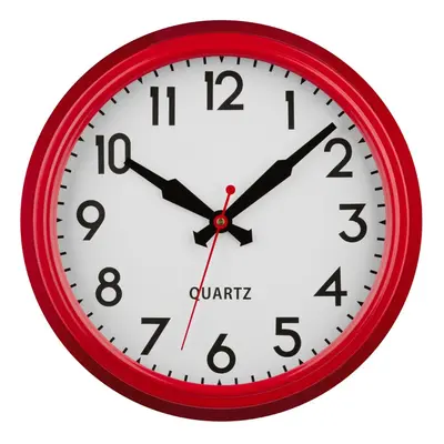 Chic Red Wall Clock, Metal -2200664