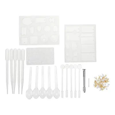 127PCS Silicone Pendant Mould Jewelry Making Necklace DIY Mold Set Craft Easy