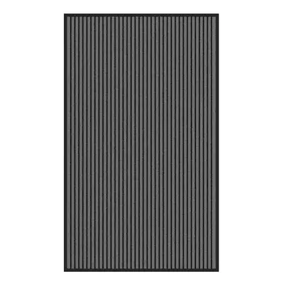 (90 x cm) vidaXL Doormat Stripe Black and Grey 115x200 cm mat welcome mat