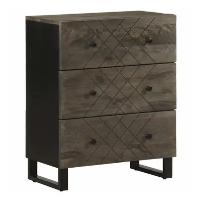 vidaXL Sideboard Black 60x33x75 cm Solid Wood Mango storage cabinet