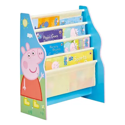 Peppa Pig Sling Bookcase Book Shelf Kids Bedroom Furniture Wooden Storage Rack