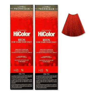 (H8 - (2pks)) H8 Red Fire L'Oreal Excellence HiColor REDS For Dark Hair Only