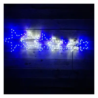 1.2m LED Rope Light Star Silhouette Christmas Decoration in Cool White & Blue