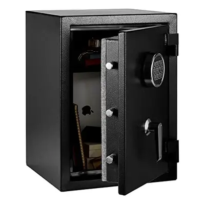 Amazon Basics Fire Resistant Security Safe with Programmable Electronic Keypad, L, Black, cm W x