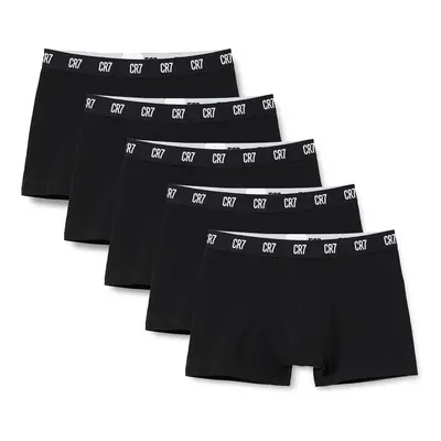 CR7 Men's 5-Pack Trunks, Organic Cotton Blend (X-Large) Black