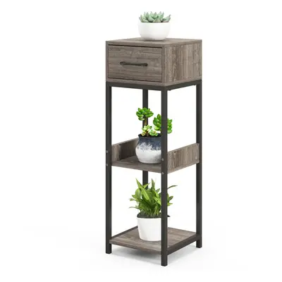 3 Tier Indoor Tall Plant Stand Metal Plant Table w/Drawer