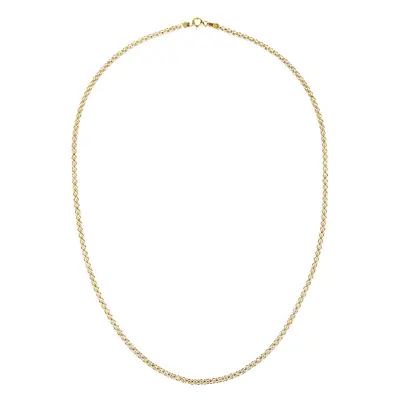 Jewelco London 9ct Yellow Gold Bismark Chain Necklace inch 46cm - NK1AXL801Y