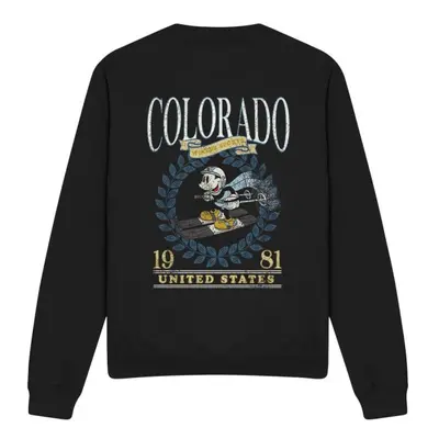 (M, Black) Disney Unisex Adult Colorado Ski Mickey Mouse Sweatshirt