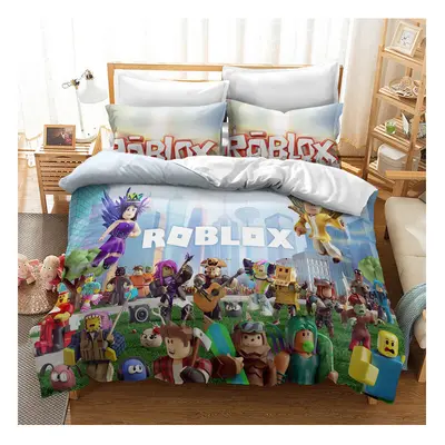 (Pattern 18, Double) ROBLOX Bedding Single Double Duvet Cover Cartoon