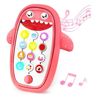 Sommer Teething Phone Toy for Babies with Removable Soft Case, Lights, Music and Adjustable Volu