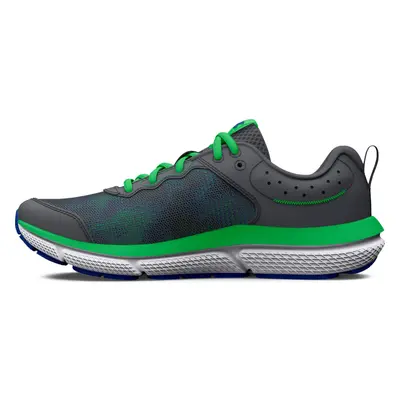 Under Armour Boy's Assert Sneakers (Big Kid) Pitch Gray/Green Screen/Team Royal 4.5 Big Kid