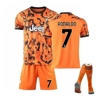 (22) Cristiano Ronaldo Juventus Jersey, Jersey No.7 Away(children's Size)