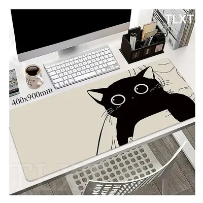 (10, 1000x550x3mm) Mouse Pads Cute Cat Computer Mousepad Company Desk Pad 100x50cm Large Kawaii 