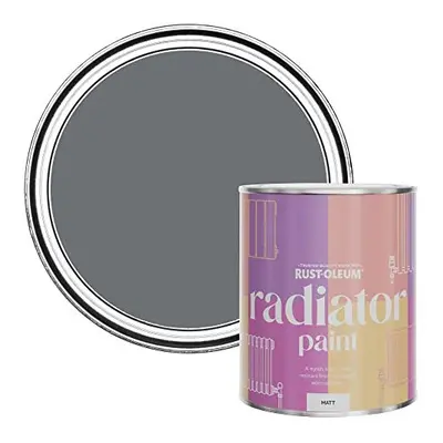 Rust-Oleum Mid Grey Heat Resistant Radiator Paint in Matt Finish -Anthracite, 0.75 Liters (SHDRC