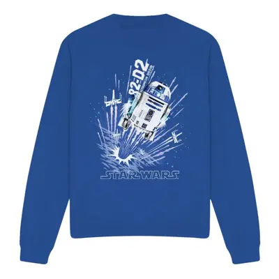 (M, Royal Blue) Star Wars Unisex Adult Blast Off R2-D2 Sweatshirt