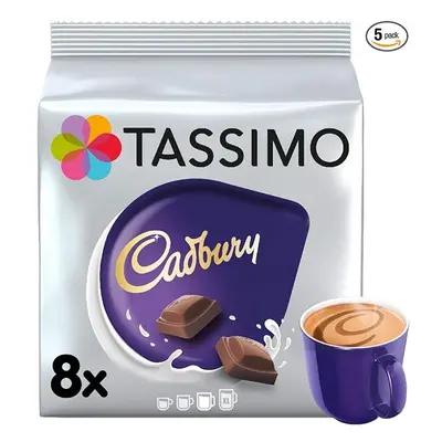 Tassimo Cadbury Hot Chocolate Pods x8 (Pack of 5, Total Drinks)