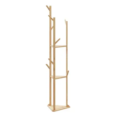 vidaXL Coat Stand with Hooks and Shelves 39x33x166 cm Bamboo coat rack