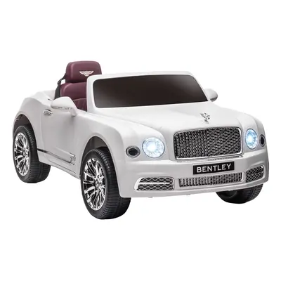 HOMCOM Bentley Mulsanne Licensed Kids Electric Ride-On Car w/ Remote - White