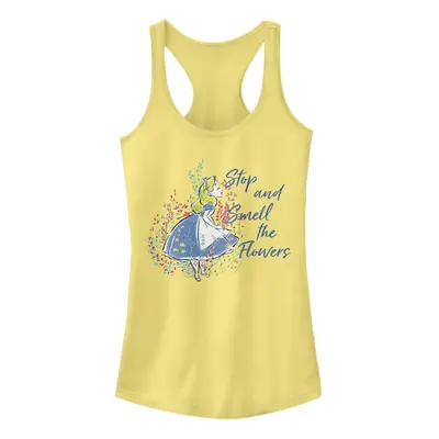 Disney Alice in Wonderland Stop and Smell The Flowers Juniors Racerbac