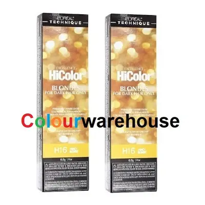 (H16 â 2pcs) L'Oreal HiColor H16 Honey Blonde, Blondes For Dark Hair Only