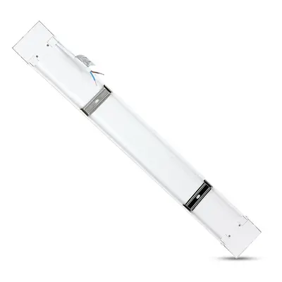 6ft 60W LED Slim Profile Batten 25mm High x 75mm Wide x Foot Long, 6400K, 7200Lm (671)