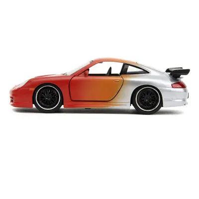 Porsche GT3 RS Matt Orange and Silver Metallic Pink Slips Series Diecast Model Car by Jada