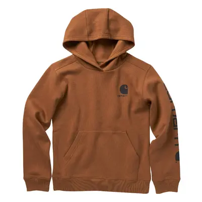 Carhartt Boys' Long Sleeve Hooded Sweatshirt Brown