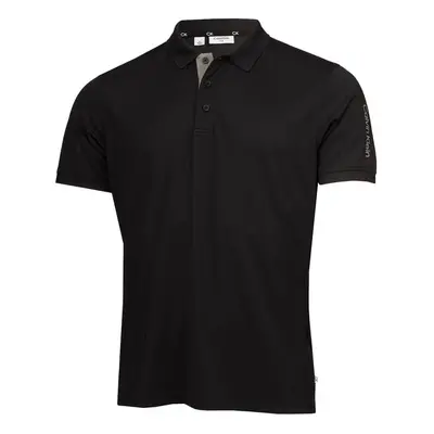 (XL, Black) Calvin Klein Mens Club Golf Lightweight Breathable Wicking Polo Shirt