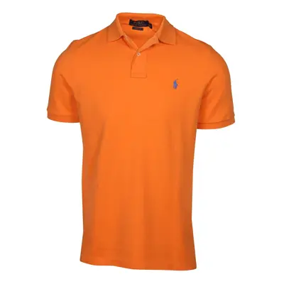 Polo RL Men's Classic Fit Mesh Pony Shirt (Orange Medium)