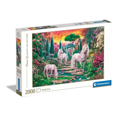 Clementoni Classical Garden Unicorns Collection-2000 Pieces-Puzzle, Entertainment for Adults-Mad