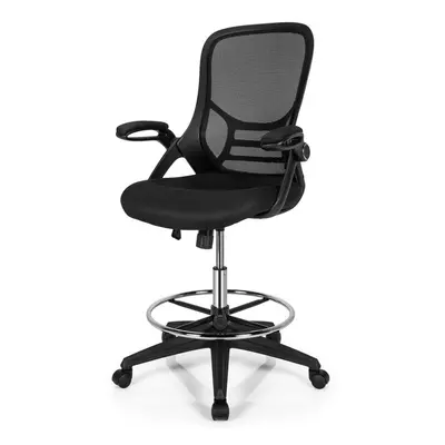 Home Office Swivel Chair Reclinable Mid-Back w/ Footrest Adjust Height