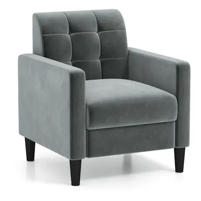 Mid Century Modern Velvet Accent Chair Upholstered Armchair