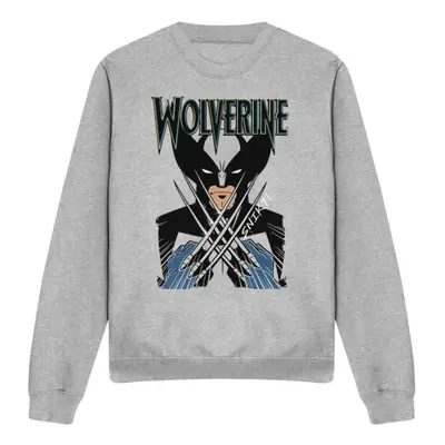 (XL, Sport Heather) Marvel Unisex Adult X-Men Wolverine Action Shot Sweatshirt