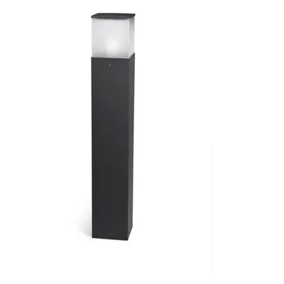 Leds-C4 Cubik E27 - Light Outdoor Tall Bollard Light Urban Grey IP54, E27