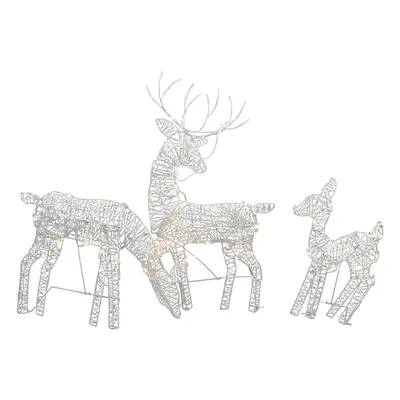 3pcs Christmas Reindeer Family Light Deer Decorations Led Lights Glowing Reindeer Xmas Home Outd