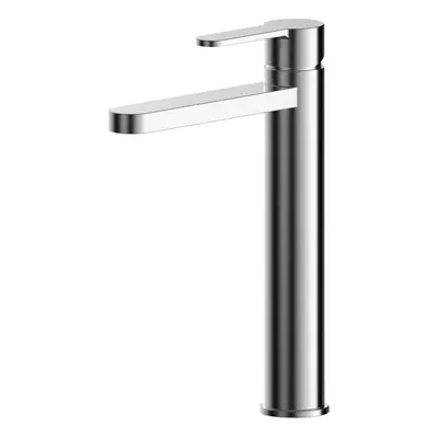 Contemporary Round High-Rise Mono Basin Mixer Tap - Chrome