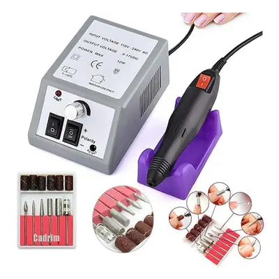 Professional Electric Nail Art File Drill Manicure Machine Set Acrylic Sand Kit