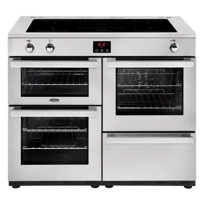 Belling Cookcentre110Ei Prof 110cm Electric Range Cooker with Induction Hob - Stainless Steel