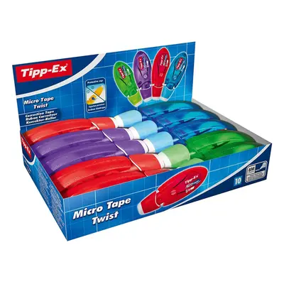 Tipp-Ex Micro Tape Twist Correction Tapes - Assorted Body Colours, Box of