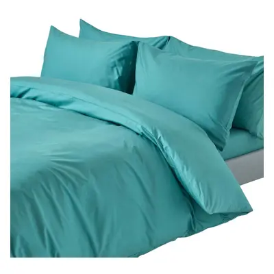 (Single, Teal) Duvet Cover with Pillowcase Thread count