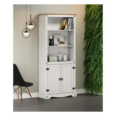 Corona White Door Large Bookcase