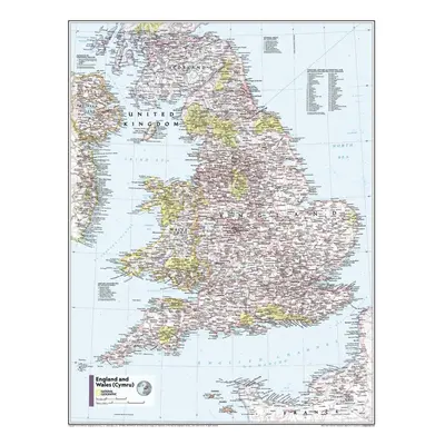 Maps: England and Wales Wall Map - Compact - x cm - Front Lamination