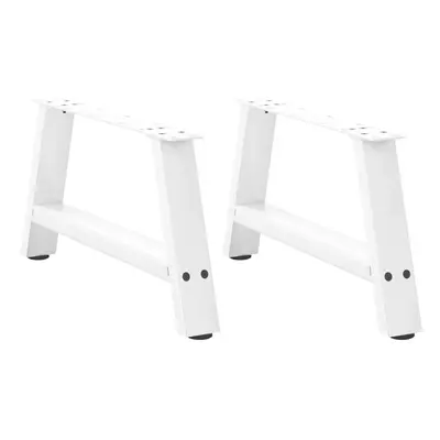 (white, x (30-31) cm) vidaXL Coffee Table Legs A-Shaped Desk Legs Metal Bar Stand DIY pcs Steel