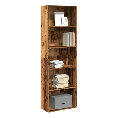 vidaXL Bookcase Bookshelf Storage Cabinet Book Stand Old Wood Engineered Wood