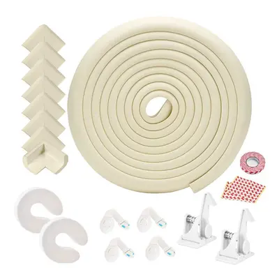 Baby Corner Guards, Fairy Baby 17Pcs Baby Proofing Kit Child Safety Edge Protection 19.68 ft + C